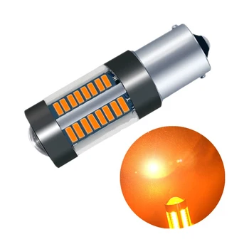 

1Pair 12V/24V P21W LED ba15s Bulb 1156 Super Bright 66SMD 4014 Car S25 Reverse Light Brake Turn Signal Lamp White Amber Light