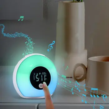 

Smart LED Night Light Multi-function Bluetooth Music Sleep Light Rechargeable Alarm Clock Bedside lamp Decorative Night Light