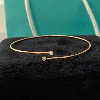 

Original 100% S925 Sterling Silver Bracelet Three Color Single Row Trendy Bracelet For Women Gift High-End Jewelry