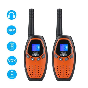 

2pcs Mini 3-5km Kids Walkie Talkies Toy Child Electronic Radio Voice Interphone Toy Outdoor LCD Display Walkie Talkies Toy