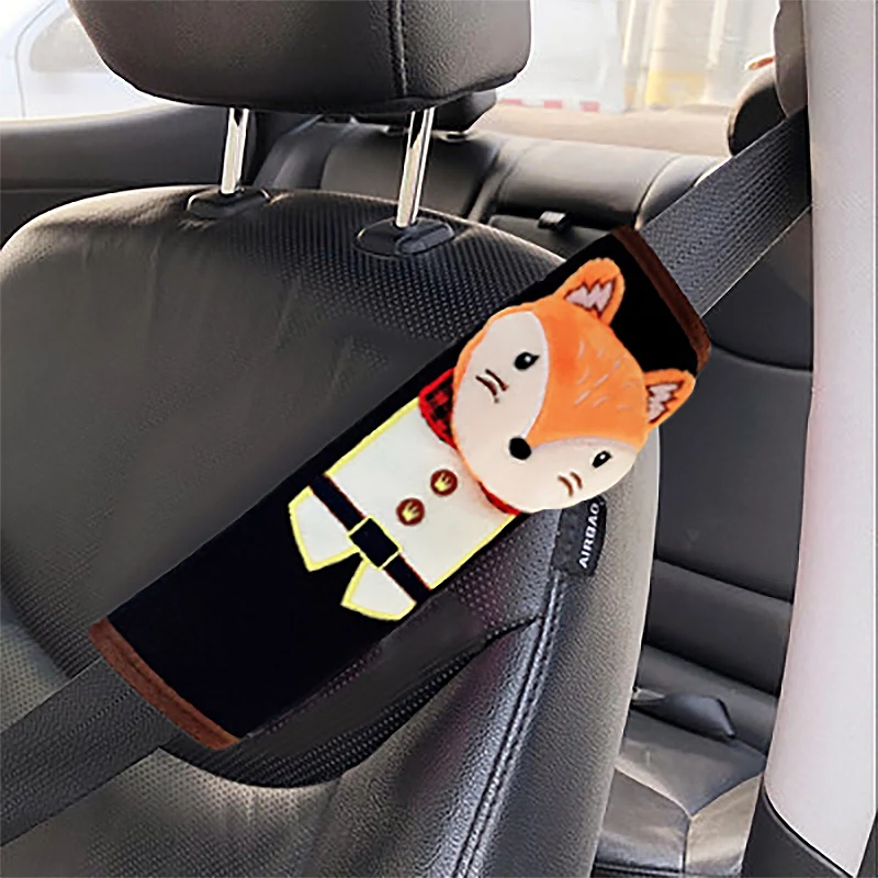 

Baby On Car Children's Cute Cartoon Plush Decorative Seat Belt Shoulder Pads Seat Belt Protecting Cover Clip Auto Car Seat Belt