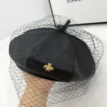 Женский берет из ветровой пряжи, Модный корейский темперамент, пчелиная кожа, восьмиугольная шляпа, осенняя и зимняя шапка для художника