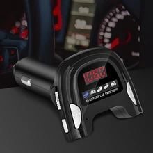 Роскошный автомобильный беспроводной Bluetooth 5,0 fm-передатчик, Автомобильный MP3-плеер, аудио приемник с 5 В 2.1A, двойной USB зарядкой, громкая связь, вызов GT