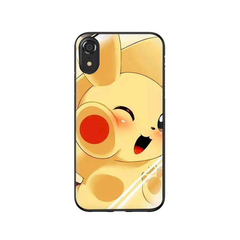 Pocket Monster Покемон Пикачу Мягкий силиконовый чехол для телефона из ТПУ чехол для iPhone 6 6s 7 8 plus X XR XS Max - Цвет: B2