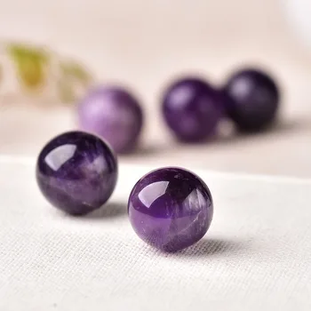 

Natural Amethyst crystal ball 20mm Reiki Quartz Energy Ornaments Stone Ore Mineral For Home Decoration Collection DIY gift