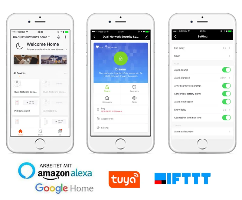 Wifi gsm sistema de alarme em casa