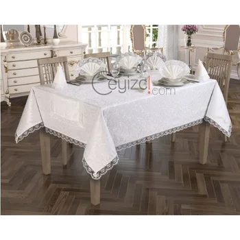 

Dimple Table Cloth Set Cream Color