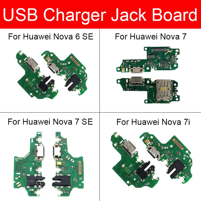Зарядное устройство USB плата для Huawei Nova 6 7 7I SE Usb-порт зарядки док-станция разъем