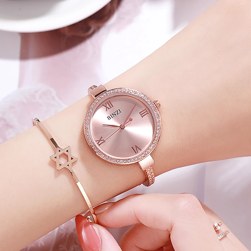 Женские часы Роскошные женские новые модные кварцевые часы-браслет водонепроницаемые Брендовые женские часы Reloj Mujer Relogio Feminino