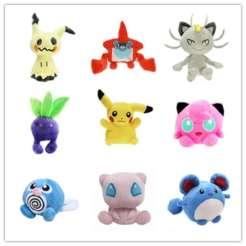 

Anime Mimikyu Figure Rotom Mew Oddish Marill Poliwag EX GX Mega Game Role Plush Doll Stuffed Animal Cartoon Toys 12-18 CM