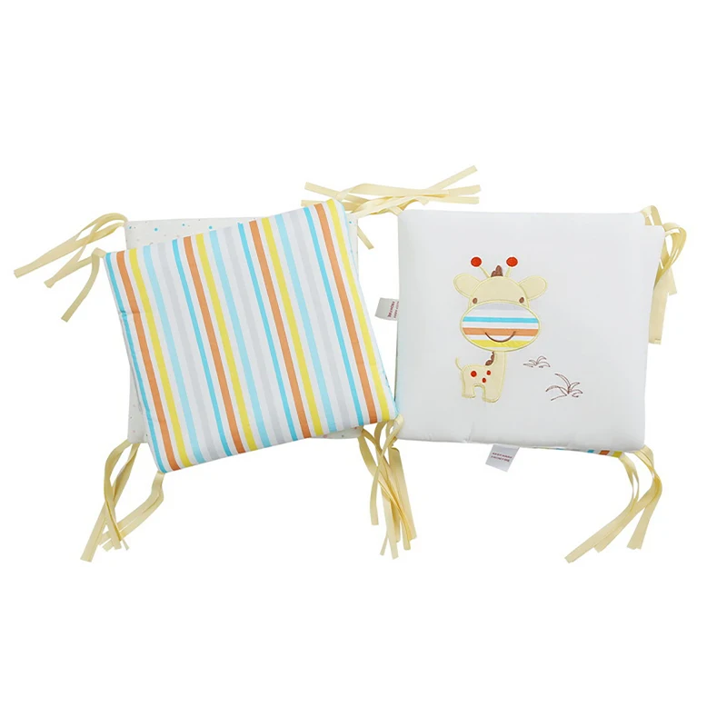 Crib Bumper For Newborns Soft Cotton Bed Bumper Safety Protection pad Removable Baby Room Decoration 6pcs/set 30*30cm YME001