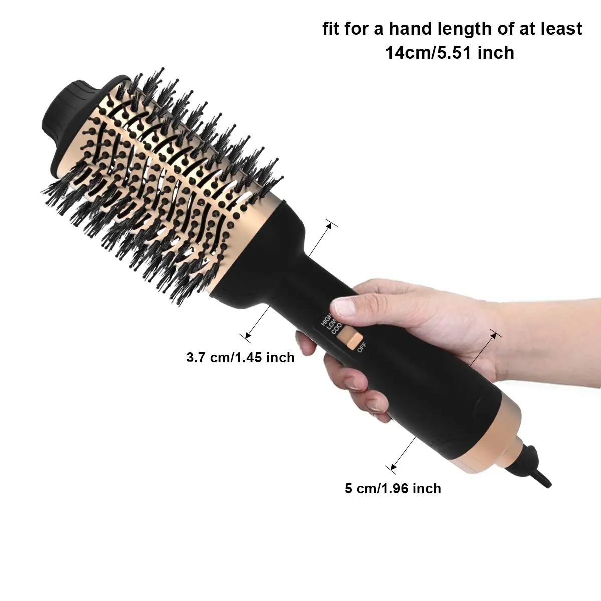 Профессиональный фен-щетка для волос с одним шагом, выпрямитель для волос с отрицательными ионами и горячим воздухом, щипцы для завивки волос, вращающиеся в салоне