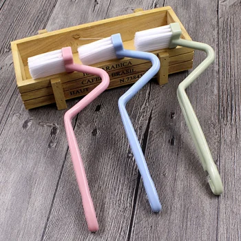 

3PCS Curved V-Shaped Dead Corner Soft Toilet Brush Home Suppliesoo,