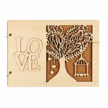 

Rustic Sweet Wedding Guestbook Album Guest Book Wedding Album Gift for Couple Wedding Decor Engraved Wedding Book Sign