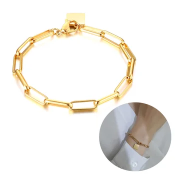 

ALTA CAPTURE STAINLESS STEEL TAG CHARM BRACELET FOR WOMEN JEWELRLY
