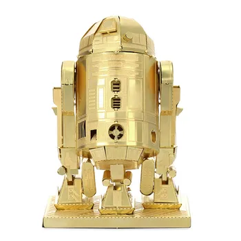 

Disney Star Wars R2-D2 Robot All-metal DIY 3D Assembled Model Yellow Brass Ver Cartoon Children Educational Toy M4992