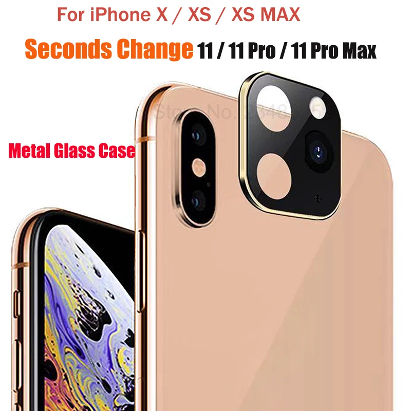 

Camera Lens Seconds Change For iPhone 11 Pro Max Protector Metal Alumium Ring Cover For iPhone X XS MAX Camera Protective Cover
