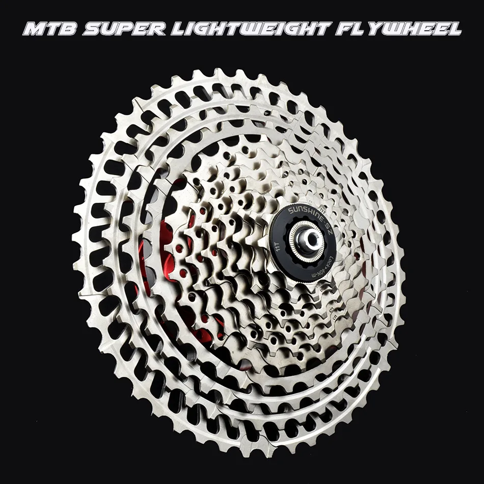 Кассета MTB 10s 11s 12 s SLR2 Ультралегкая 10 11 12 Скоростей 42/46/50T CNC свободное колесо система для горного велосипеда K7 широкополосная звездочка