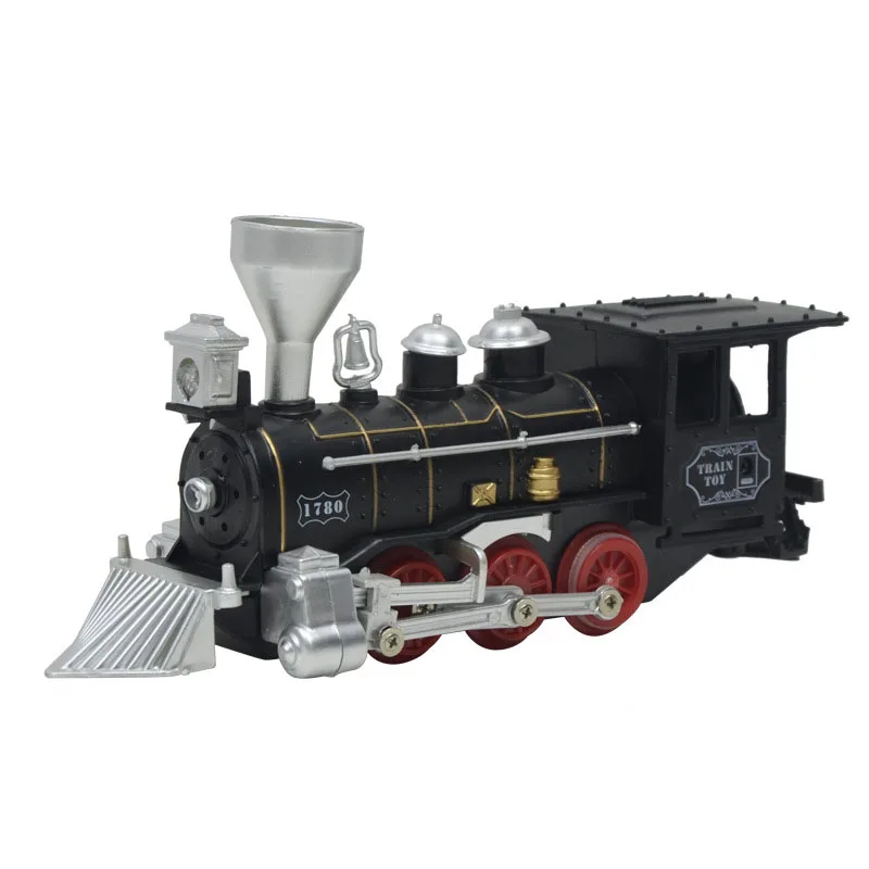 XUELLI Motor elétrico de brinquedo de trem ferroviário e trilha, locomotiva  a vapor, modelo de fundição, jogo, menino, brinquedo, crianças, presente  (tamanho : 19035E)