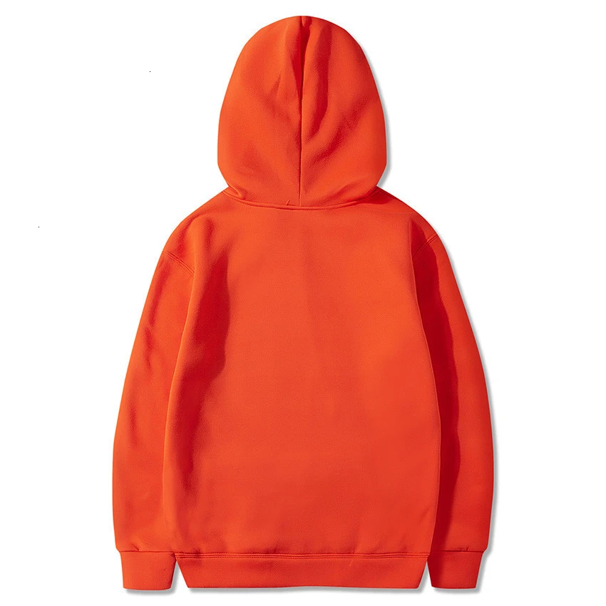 Polyester men's hooded sweatshirt warm hoodie white Harajuku streetwear