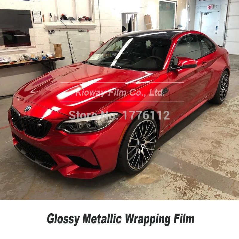 

Premium Wrapping Film gloss lipstick red like gloss metallic vinyl wrap Roll For car vinil wrap Gloss metallic Vinyl