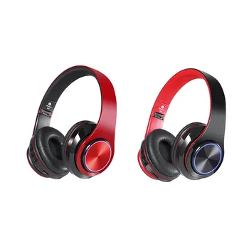 

Luminous Wireless Bluetooth Sports Headset Folding Headset Stereo Running Mobile Phone Bluetooth Headset