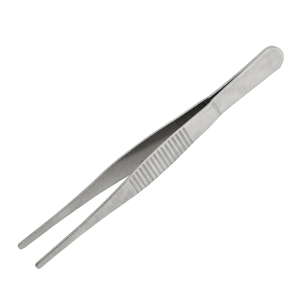 Tweezer Tool Barbecue Tweezers Stainless Steel Toothed Tweezer Long Barbecue Food Tong Straight Tweezer Home Medical Garden Kitchen BBQ Tool