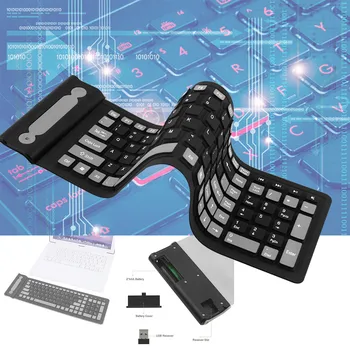 

best selling 2019 products Portable 2.4G Wireless Keyboard Flexible Waterproof Resistant Soft Silicone Mini for wearable devices