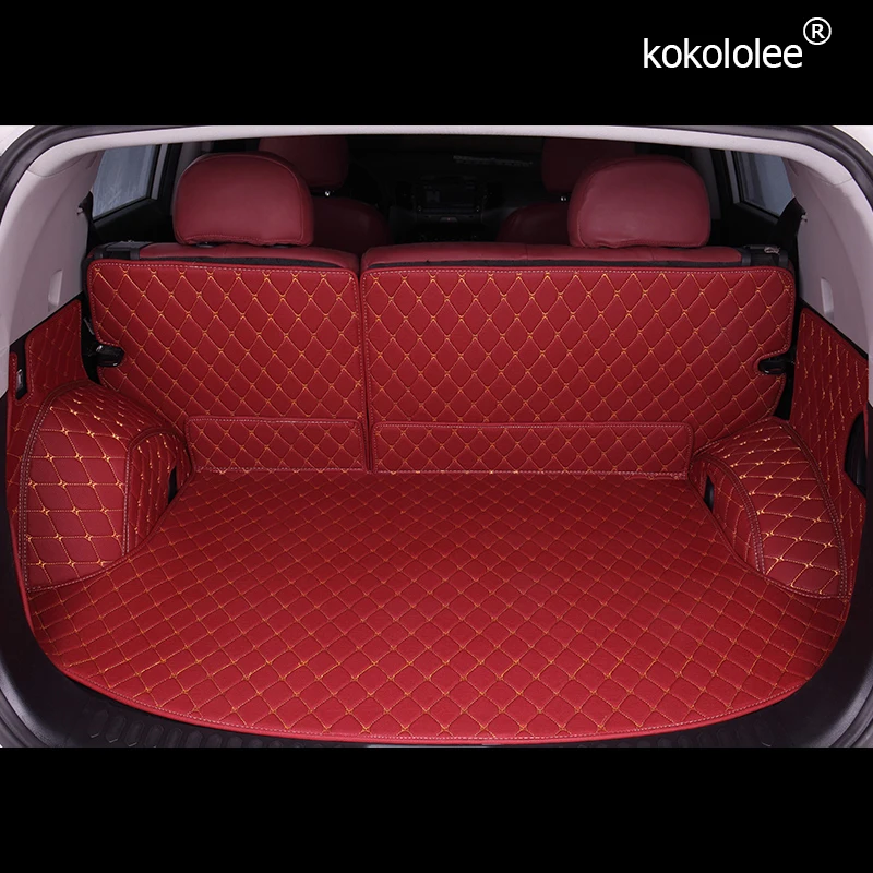 kokololee Full set car trunk cargo liner mats & Rear door mat for Toyota Land Cruiser Prado 150 5 seats 2018-2010 boot carpets