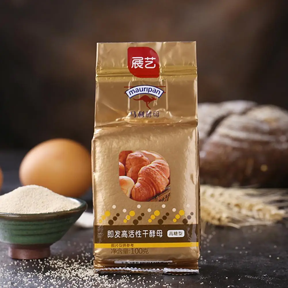 100g Bread Yeast Highly Active Sugar-tolerant Instant Dry Powder for Kitchen Baking Supplies For Household Use | Дом и сад