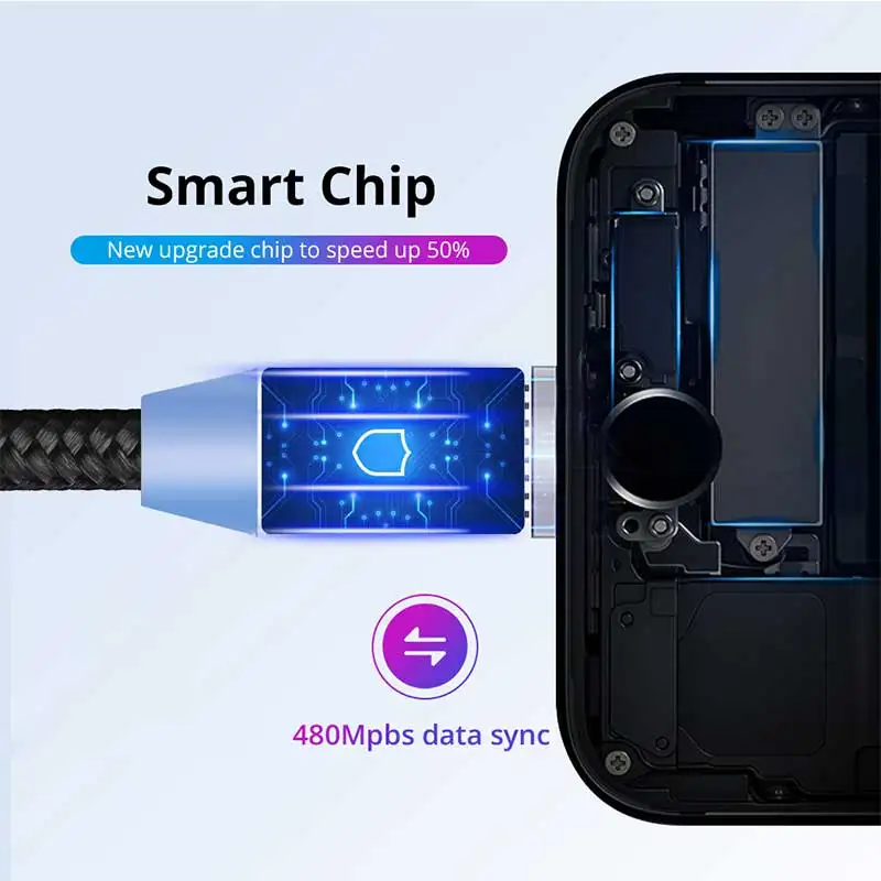 Магнитный кабель anmon Micro USB Type C зарядный для xiaomi redmi note7 Android Umidigi F2 шнур|Кабели
