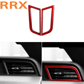 

For Ford Mustang 2015 2016 2017 2018 2019 Carbon Fiber Red Interior Dashboard Side Air Vent Sticker Outlet Cover Decoration