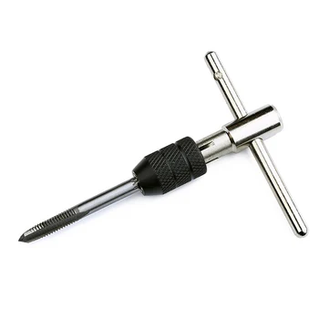 

T-handle Reversible Single Tap Wrench Tapping Threading Tool M3-M6 1/8inch Screwdriver Tap Holder Hand Tool