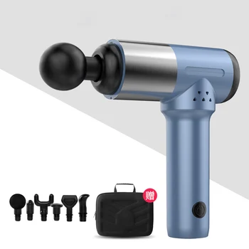 

2020 Mini Household Massager Electric Impact Grab Massage Gun Brushless Fascia Gun Massager Physiotherapy Massage 20 Gears Heads
