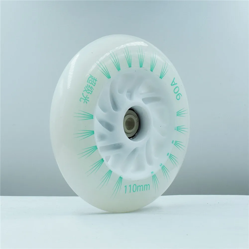 Roller skating wheels 2 pcs/lot 90A Roller skates wheel 90 100 110 LED skating wheels inline speed skates shoes tire with magnetic cell red white blue