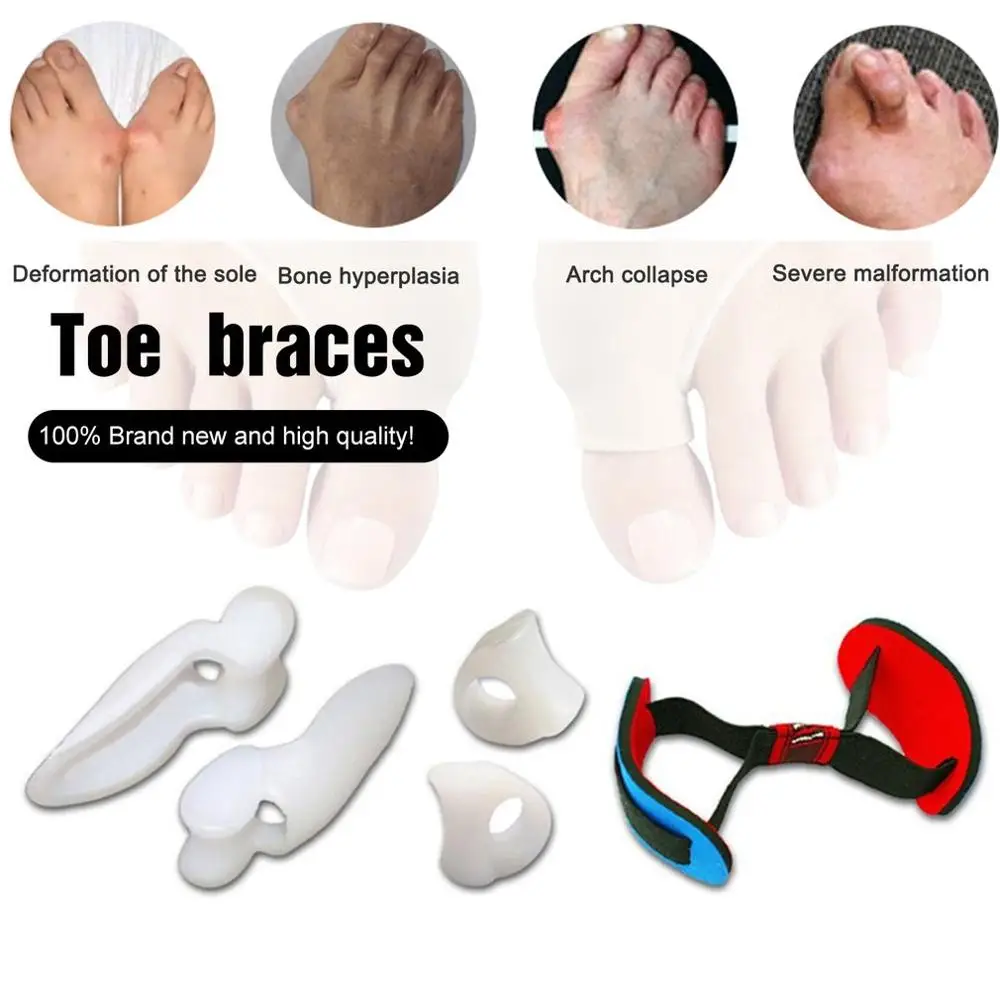 7Pcs Bunion Corrector Alignment Gel Pad Stretch Nylon Hallux Valgus Protector Guard Toe Separator Orthopedic Supplies Foot Care 7Pcs Bunion Corrector Alignment Gel Pad Stretch Nylon Hallux Valgus Protector Guard Toe Separator Orthopedic Supplies Foot Care
