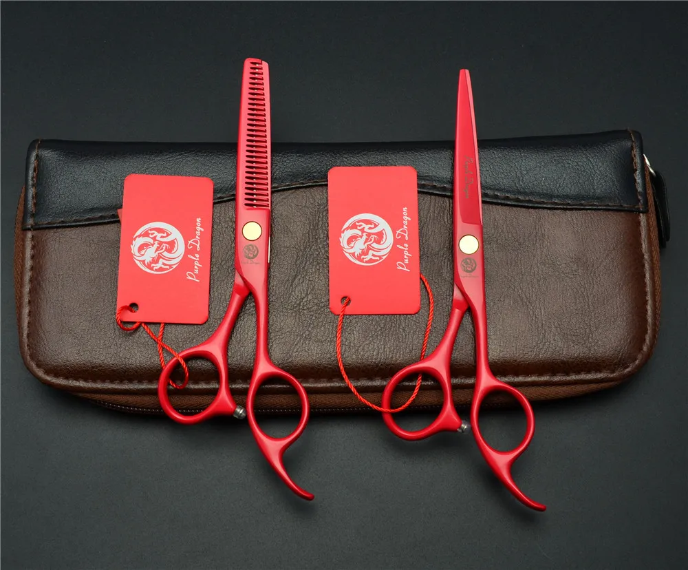 Профессиональные 6 дюймов Парикмахерские ножницы набор прямые филировочные Парикмахерские ножницы высокое качество Персональные ножницы для стрижки волос