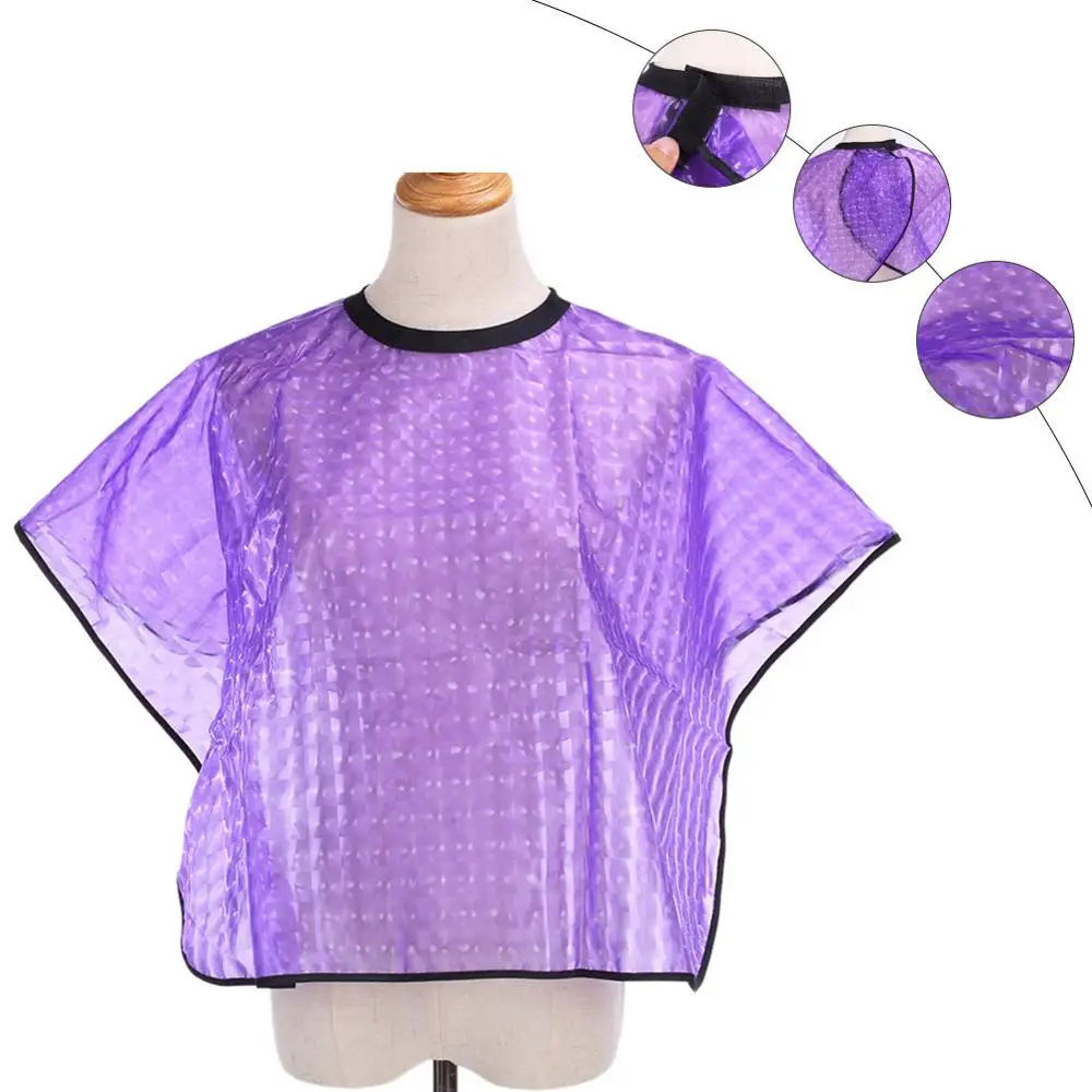 Hairdressing Cape Fashion Striped Haircut Shawl Breathable Apron Smooth Skin Friendly Hair Salon Barber Shop Cape For Adult - Цвет: Type D Purple