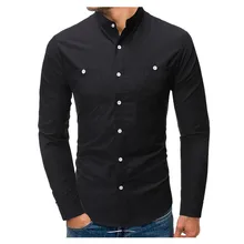 Весна-Осень, мужская рубашка с длинным рукавом, хлопок, для бизнеса, офиса, мужская рубашка с длинным рукавом, для фитнеса, Мужская одежда, рубашки, camisa hombre