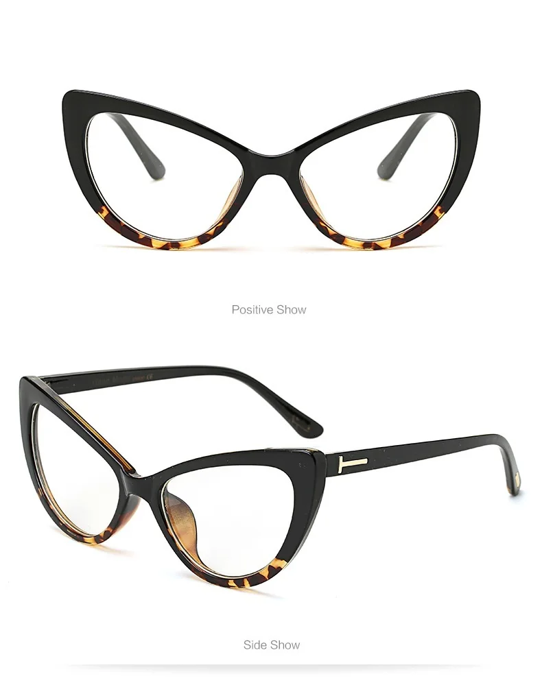 Высокое качество оптические очки оправа T кошачий глаз очки близорукость оправа женские чистые прозрачные очки женские цветочные оправа