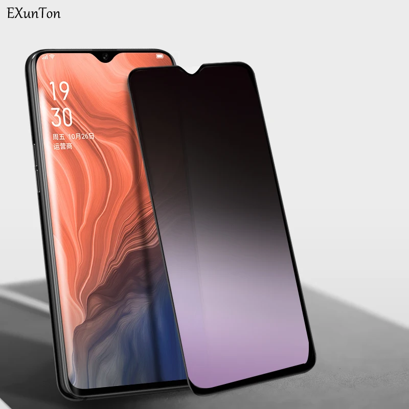 

Anti Spy Blue Light Tempered Glass for OPPO Reno Z Privacy Screen Protector for OPPO Reno 6.4 inch Anti Glare Film Full Cover