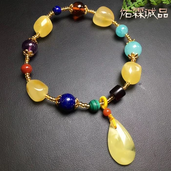 

honey wax hand string with shape fidelity honey wax pure natural authentic amber chicken oil yellow women's style