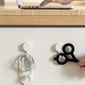 

10 Pcs / Set Of Strong Sticky Hooks Without Traces Nordic Simple Kitchen Hook Bathroom Towel Rack Wall Hanging Home Decoration