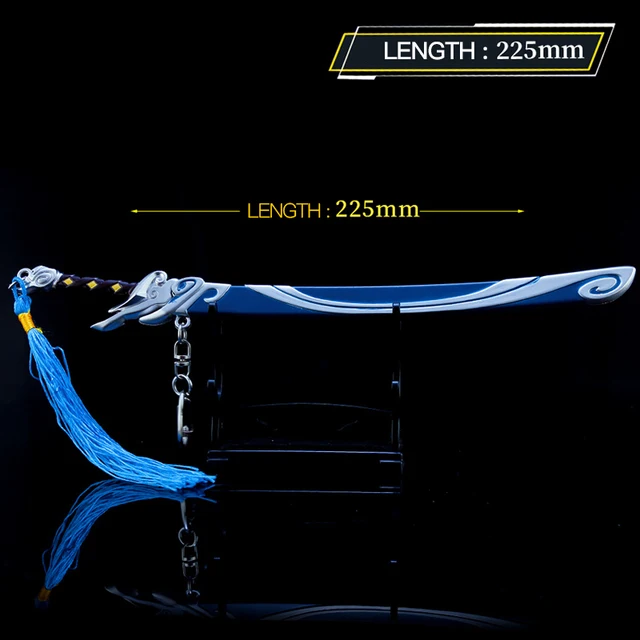 22cm Sword League of Legends Sword Yasuo Blast Swords LOL Katana Alloy Keychain Weapon Model Collection Toys for Children Gift 5