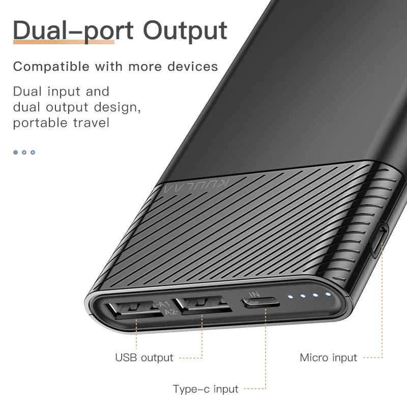 KUULAA PowerBank 10000 мАч QC PD 3 0 Power Bank Быстрая зарядка портативное зарядное устройство