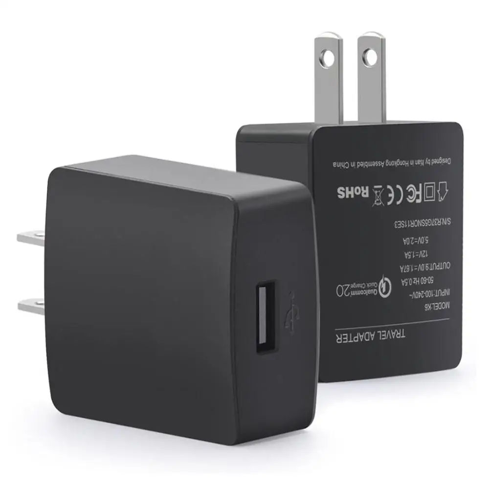 Черный USB дорожное настенное зарядное устройство Быстрая Зарядка адаптер США вилка для смартфона