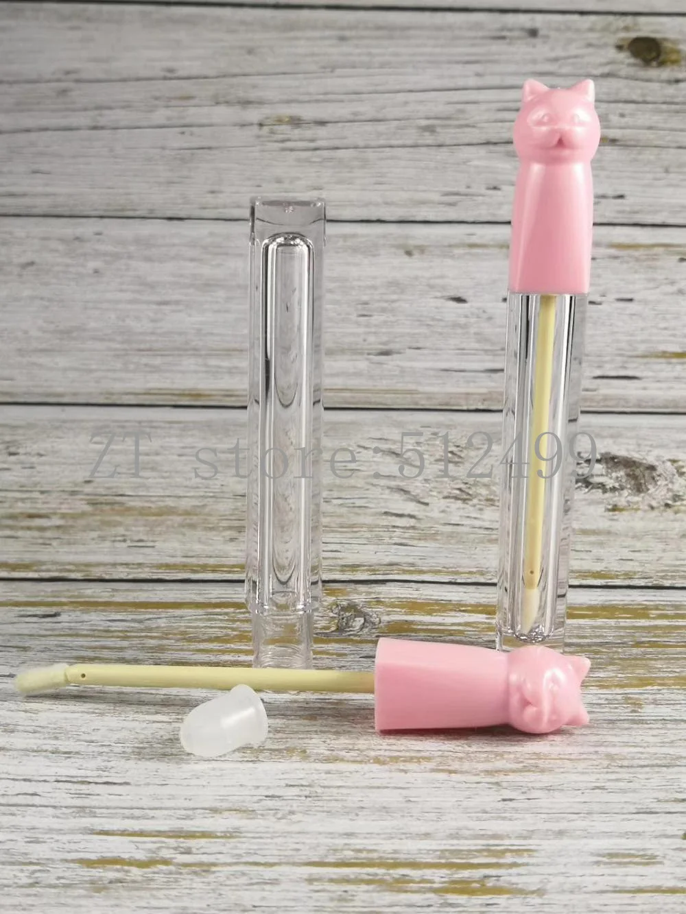 10/30/50pcs Lip Gloss Packing Container with Pink Cap, Beauty Makeup Liquid Lipstick Refillable Tube,Empty Lip Paint Oil Package
