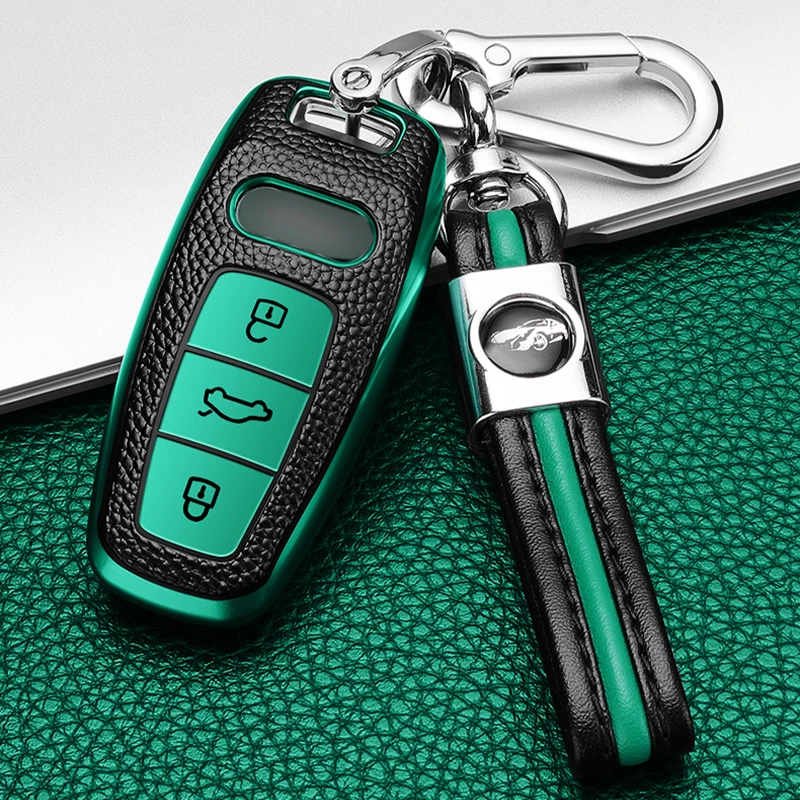 TPU Car Remote Key Cover Case 1Set For Audi A3 A4 B9 A6 C8 A7 S7 4K A8 D5 S8 Q7 Q8 SQ8 E-tron Car Accessories key case,key case cover,remote control case cover