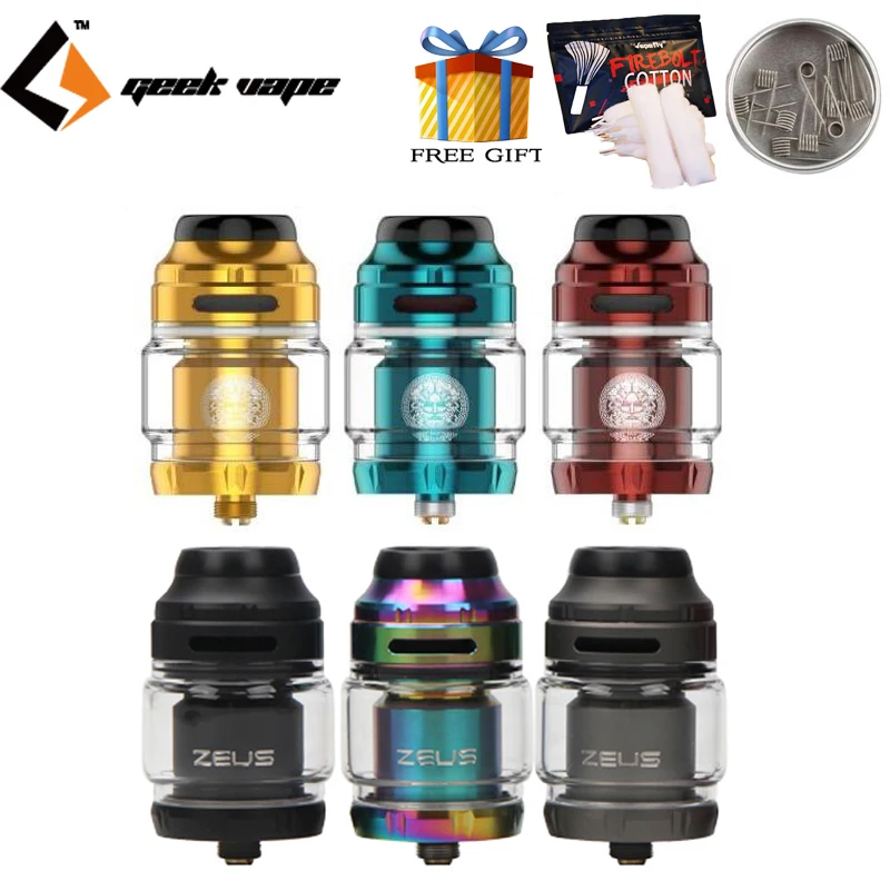 Geekvape Zeus X RTA бак 4,5 мл топ воздуха Поддержка одной двойной катушки против электронной сигареты распылитель Zeus двойной RTA Vape