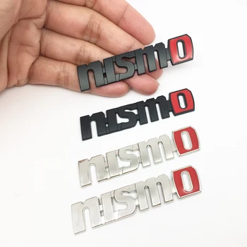 

2pcs 3D metal Logo Stickers Rear Trunk Emblem Grill Badge Decal For Nissan Nismo Tiida Teana Qashqai Juke X trail car styling